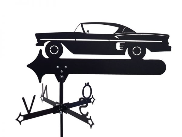 Vindflöjel Klassisk Impala vit bakgrund.